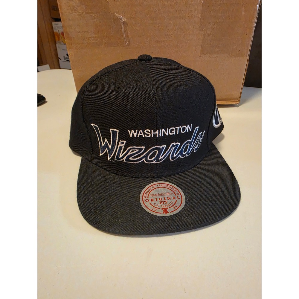 Mitchell & Ness Washington Wizards NBA Team Script 2.0 Snapback Hat Black